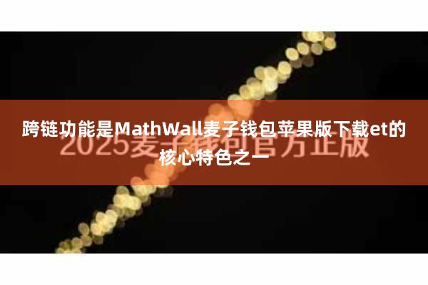 跨链功能是MathWall麦子钱包苹果版下载et的核心特色之一
