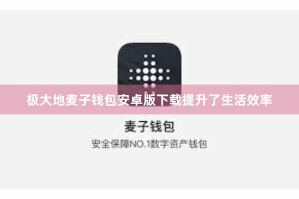 极大地麦子钱包安卓版下载提升了生活效率